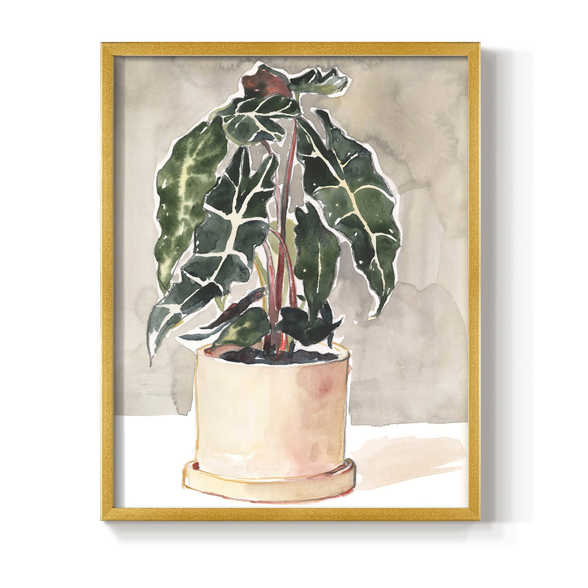 Potted Houseplant I - Restickable Framed Art Print