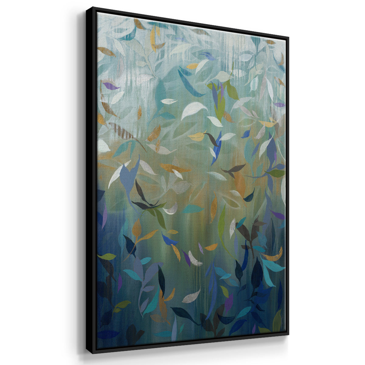 Falling Leaves - Floater Framed Canvas Print