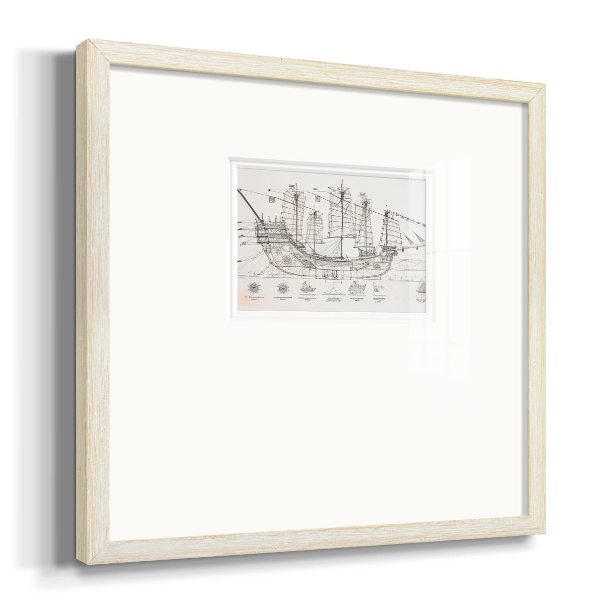 Frigate III - Double Matboard Framed Print