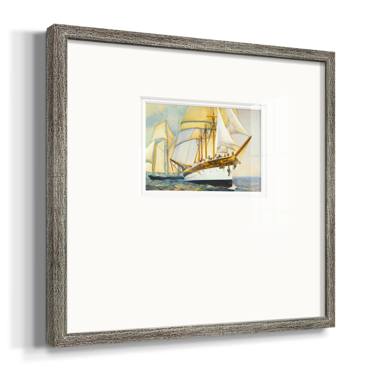 Golden Sail IV - Double Matboard Framed Print