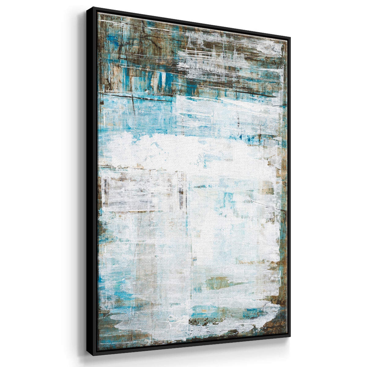 Beach Glass - Floater Framed Canvas Print