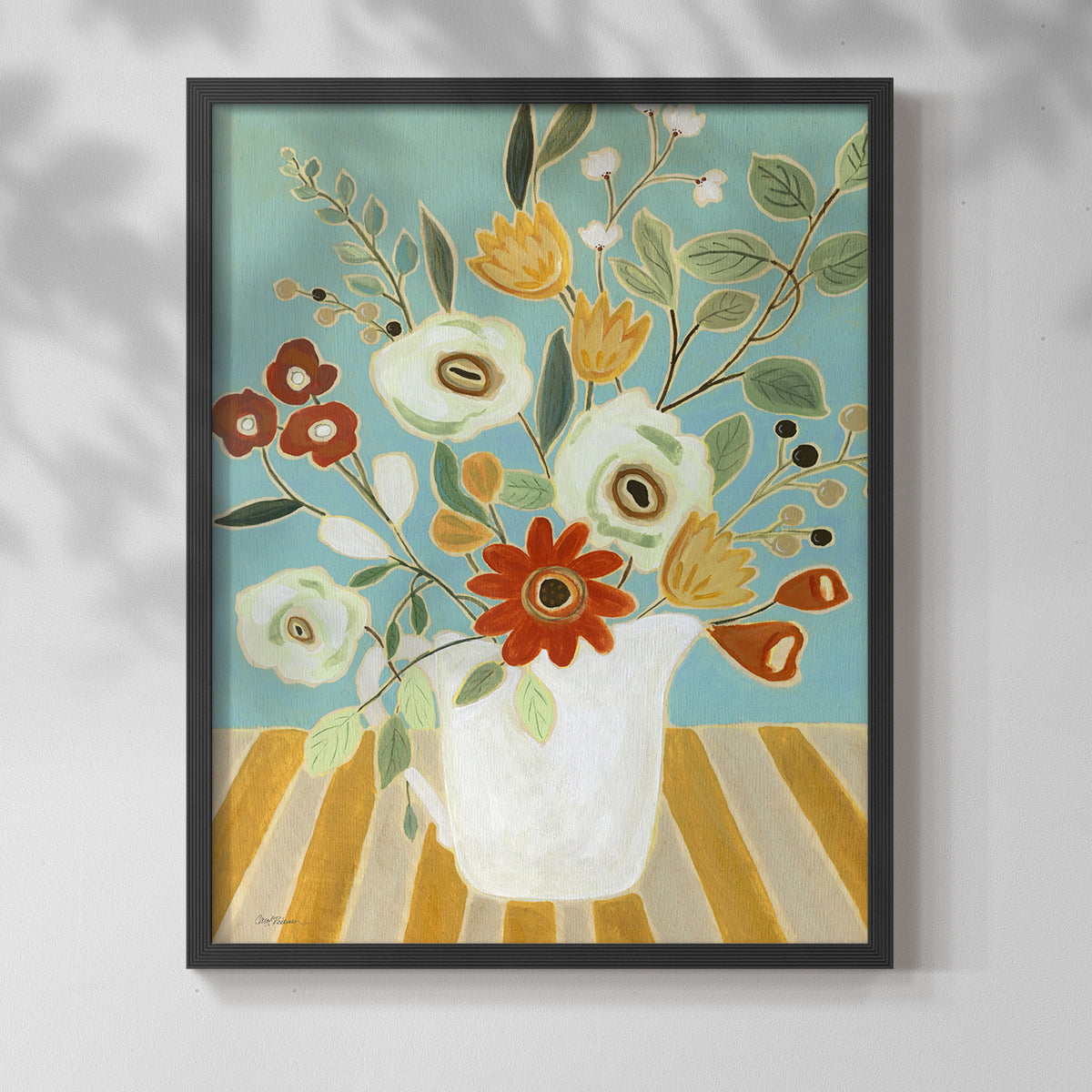 Joyful Blossoms I - Restickable Framed Art Print