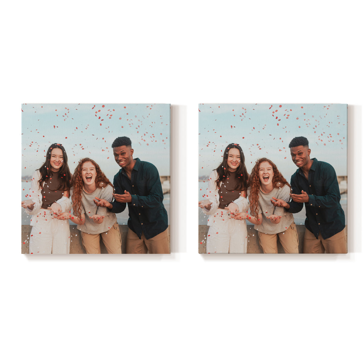 Set of 2 Restickable Custom Framed Photos - 8" x 8"