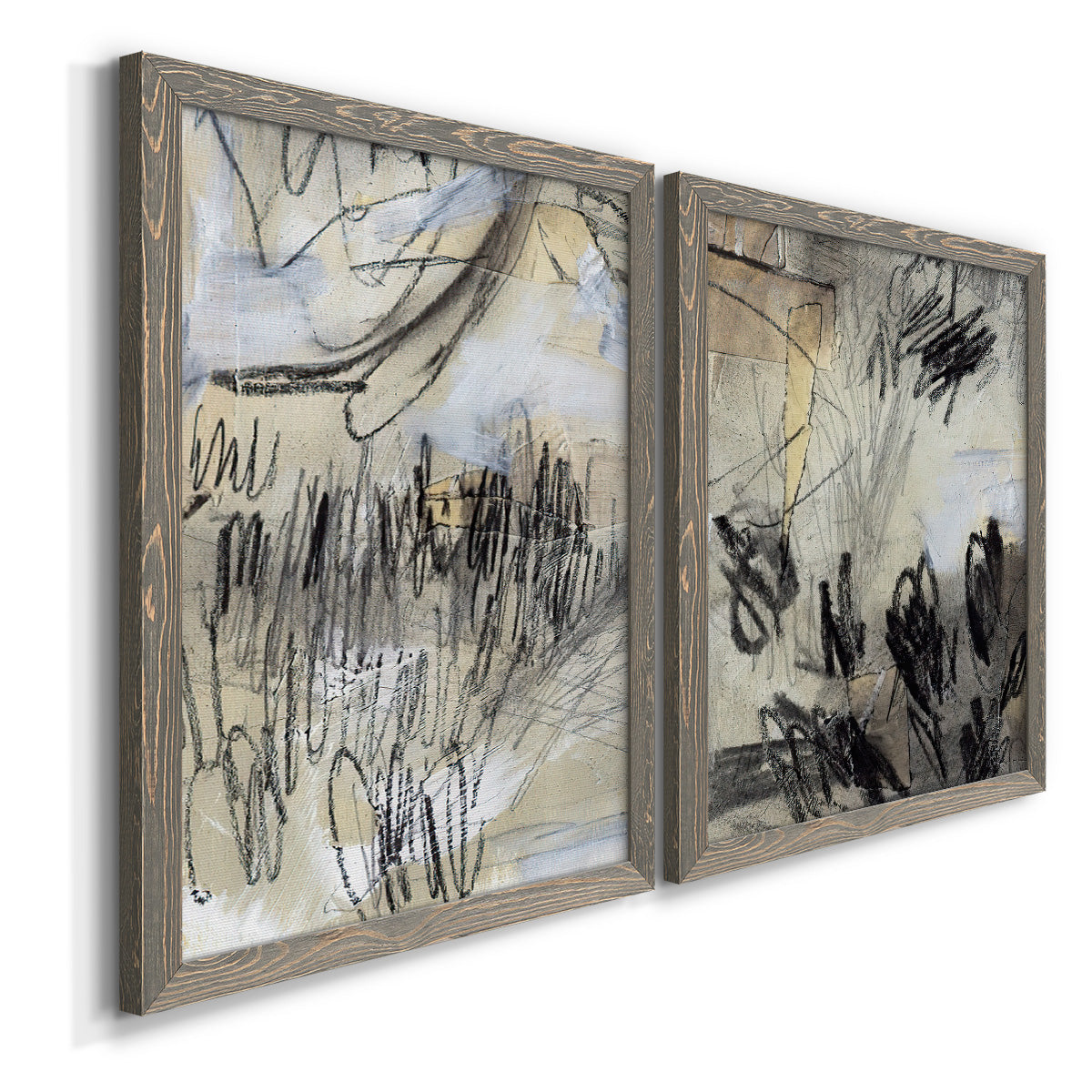 Masked Notes III - Barnwood Framed Canvas Set