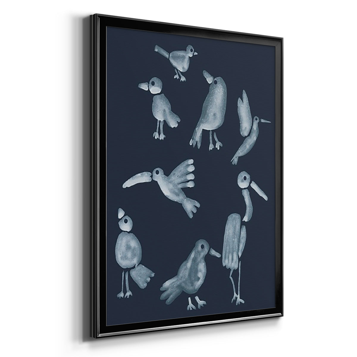 Flock II - Modern Framed Canvas Print