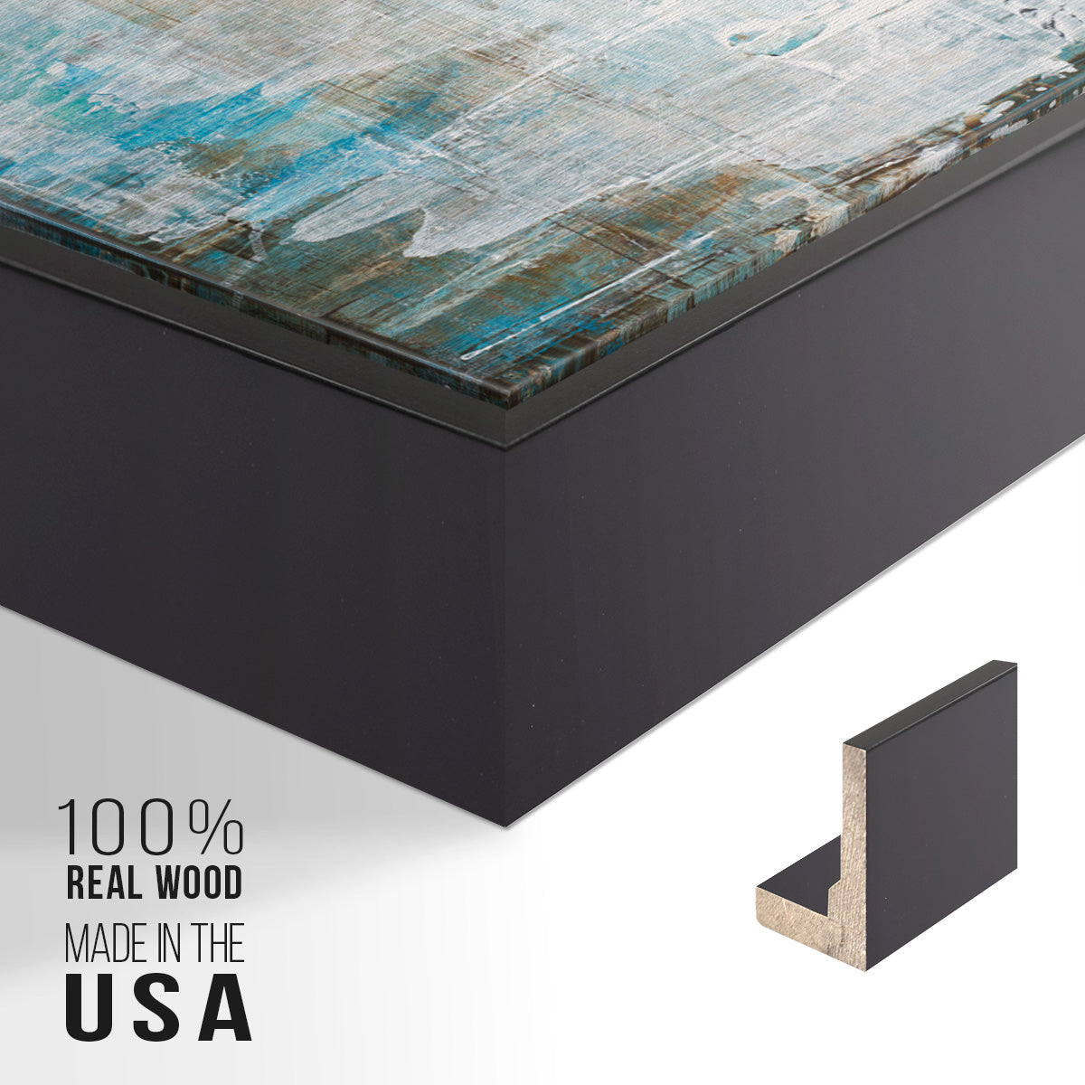 Beach Glass - Floater Framed Canvas Print