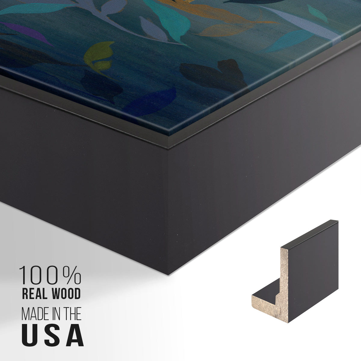 Falling Leaves - Floater Framed Canvas Print