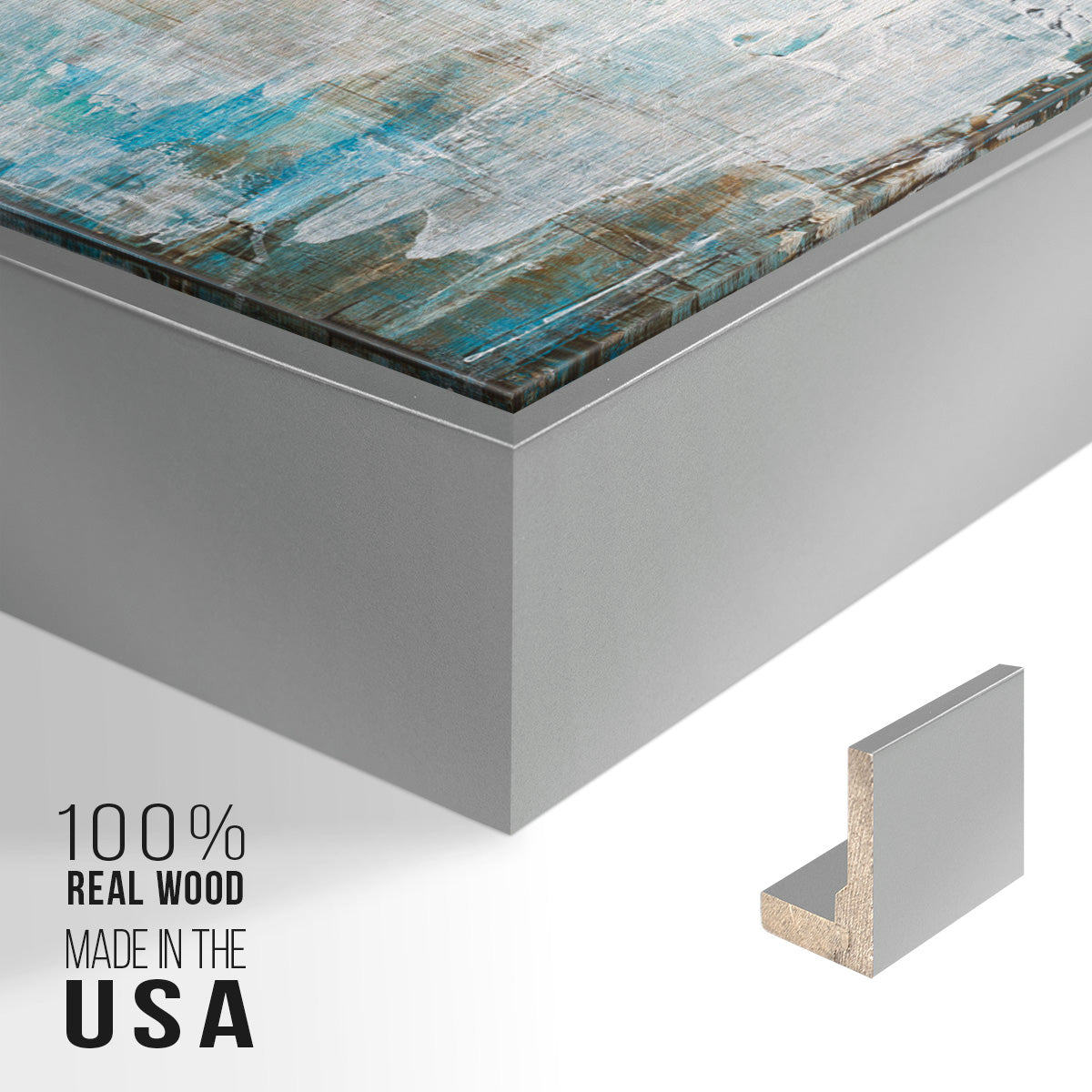 Beach Glass - Floater Framed Canvas Print