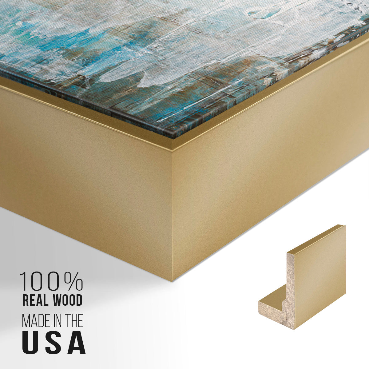 Beach Glass - Floater Framed Canvas Print