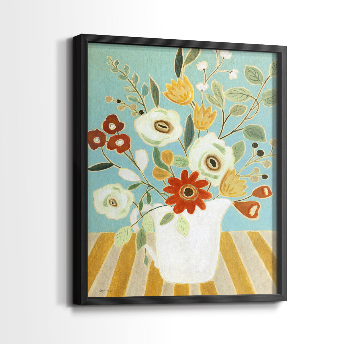 Joyful Blossoms I - Restickable Framed Art Print