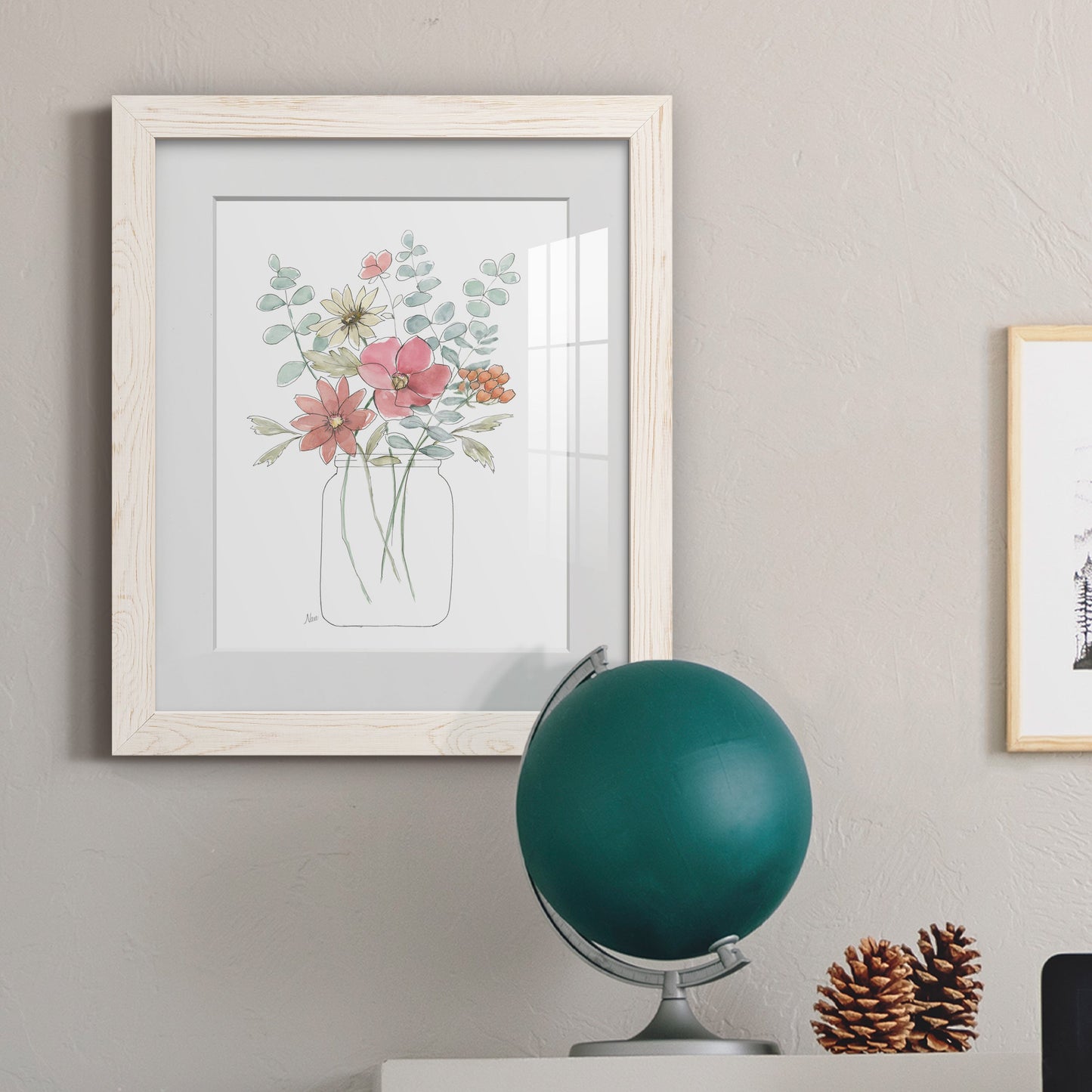 Whimsical Wildflowers II - Barnwood Framed Art Print