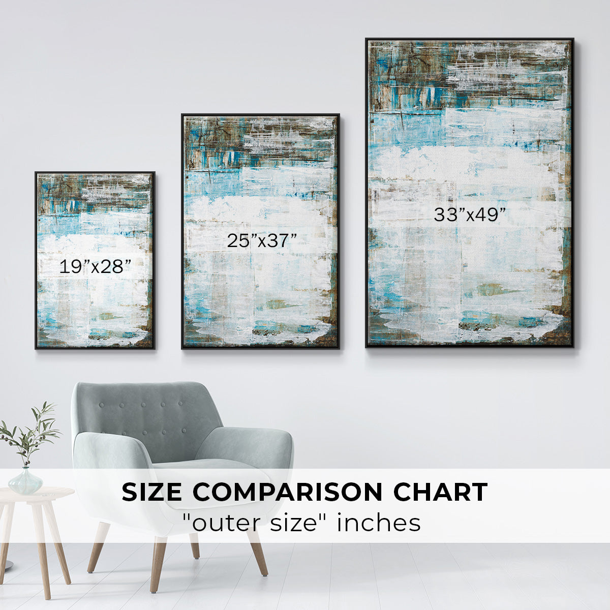 Beach Glass - Floater Framed Canvas Print