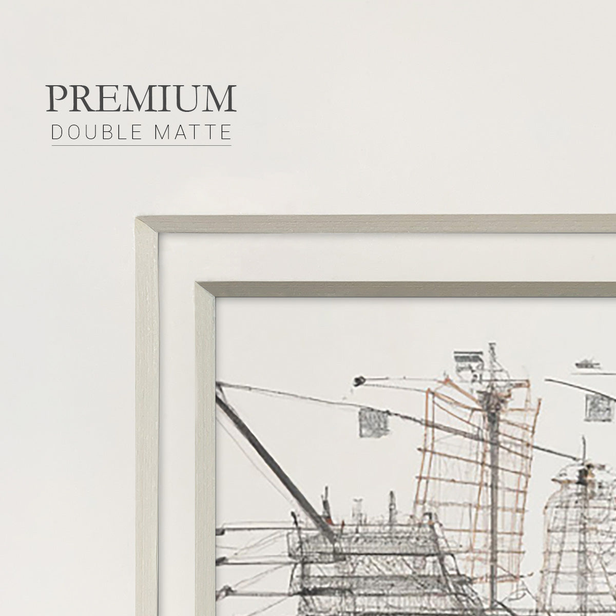 Frigate III - Double Matboard Framed Print
