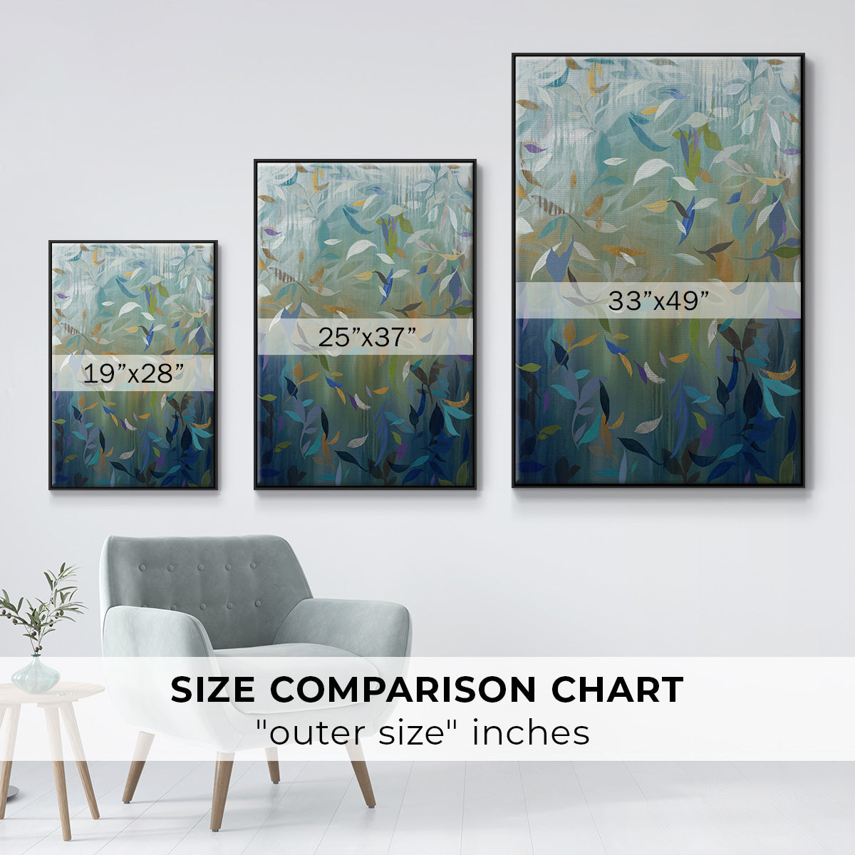 Falling Leaves - Floater Framed Canvas Print