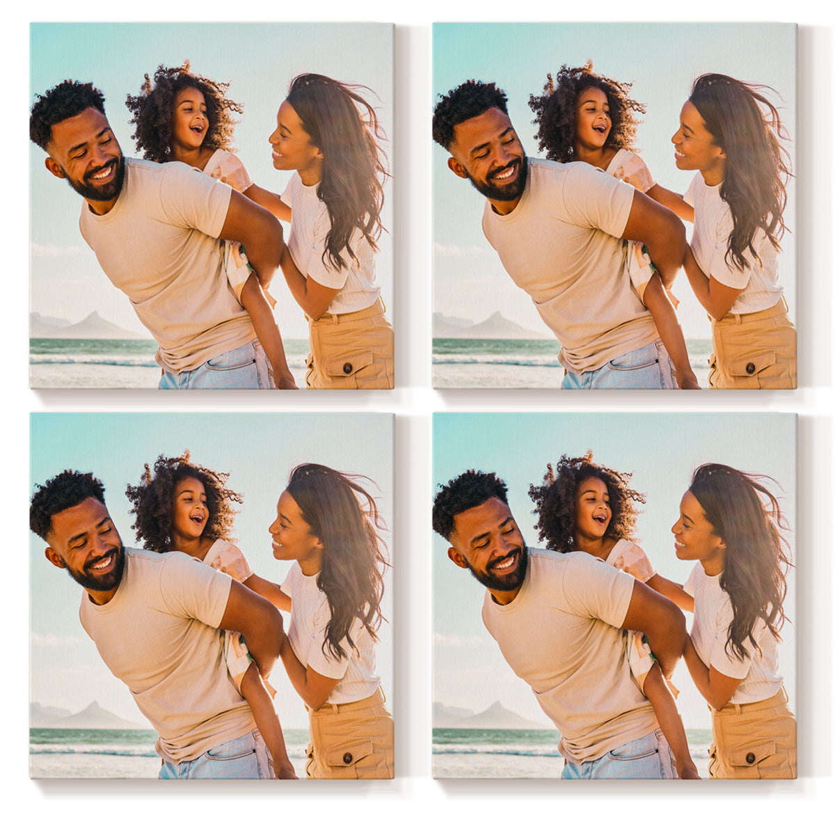 Set of 4 Restickable Custom Framed Photos - 12" x 12"