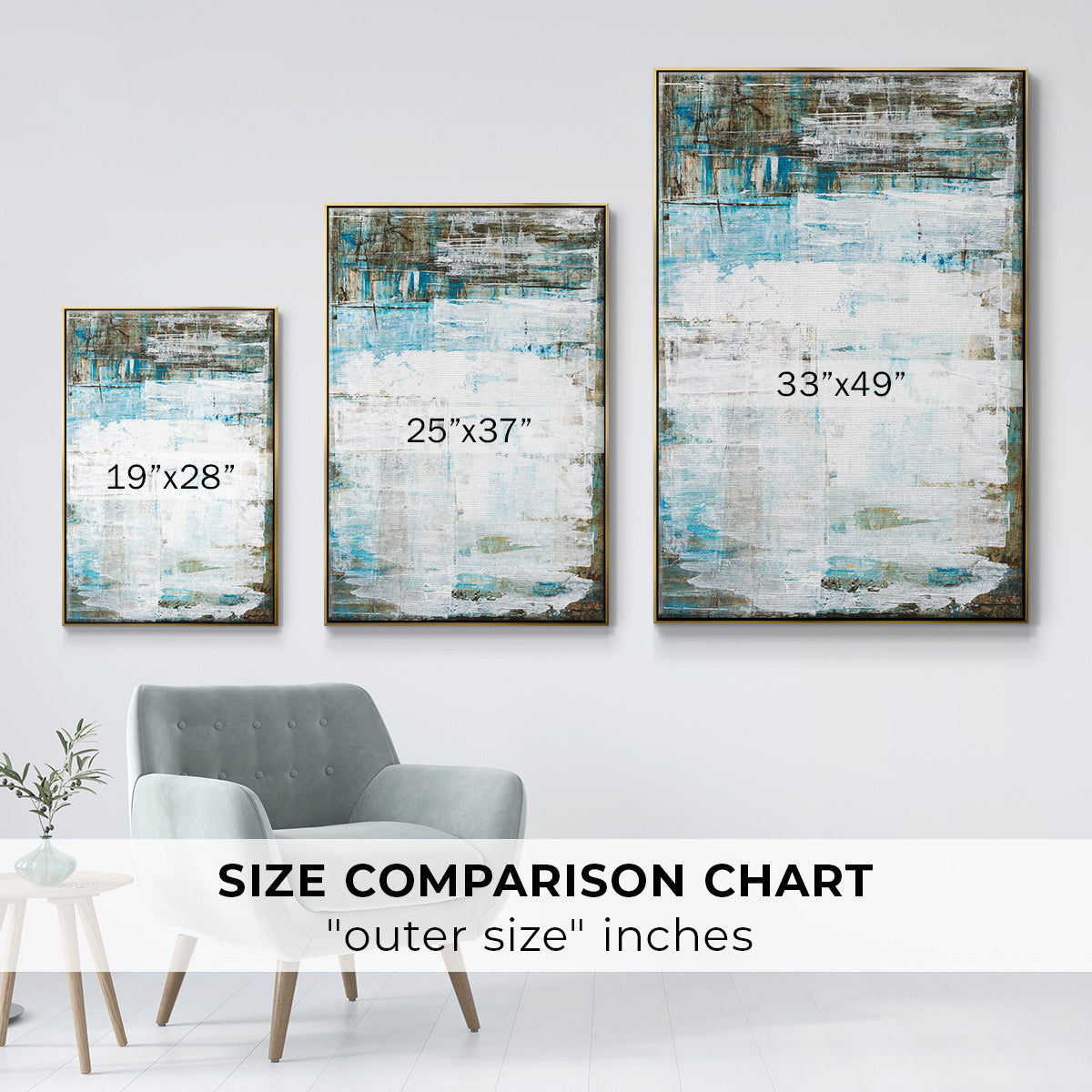 Beach Glass - Floater Framed Canvas Print