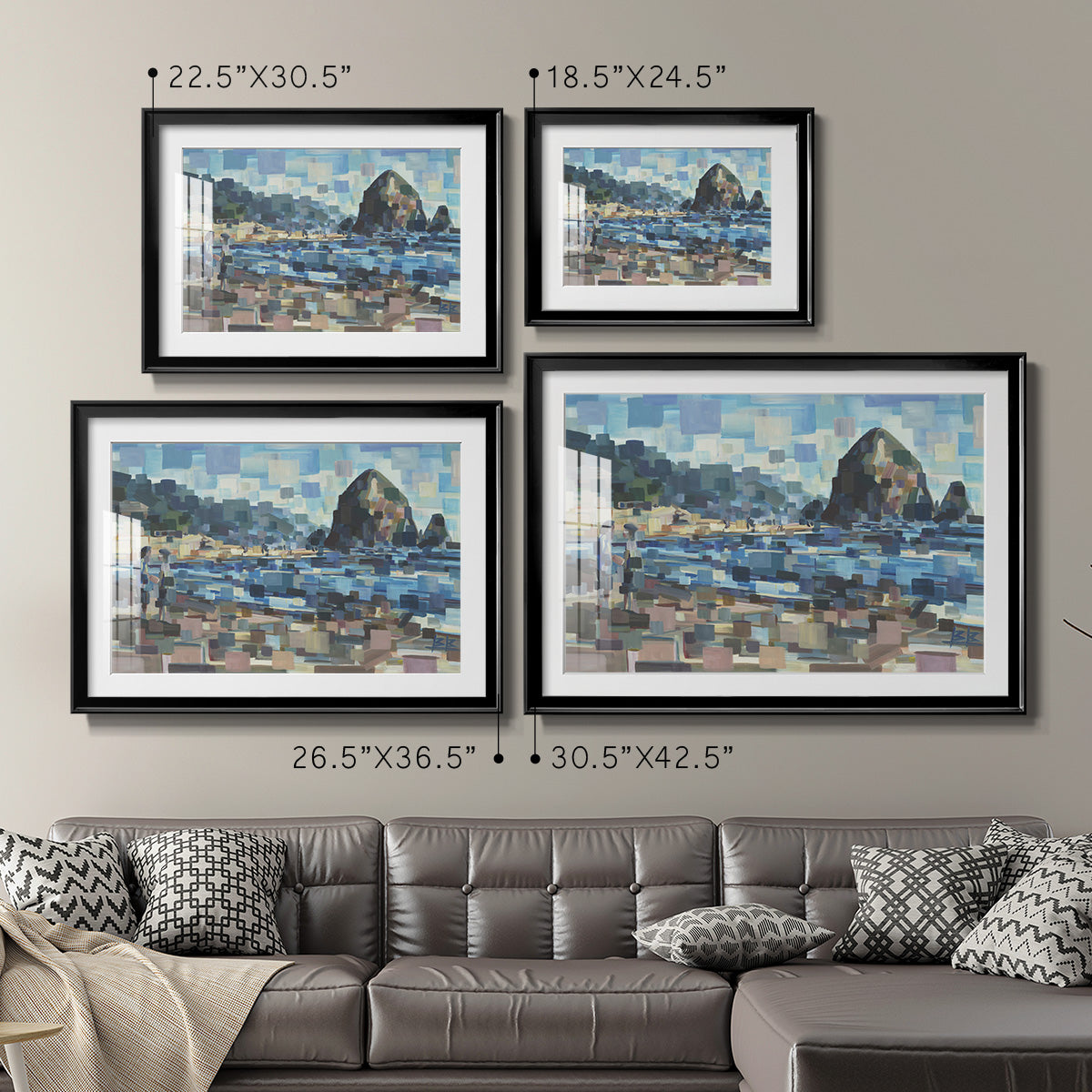 Evening in Cannon Beach - Modern Framed Art Print