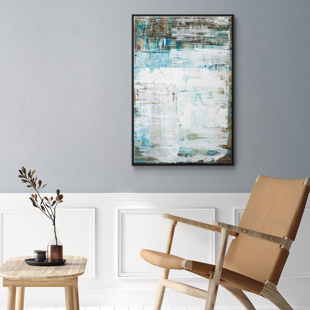 Beach Glass - Floater Framed Canvas Print