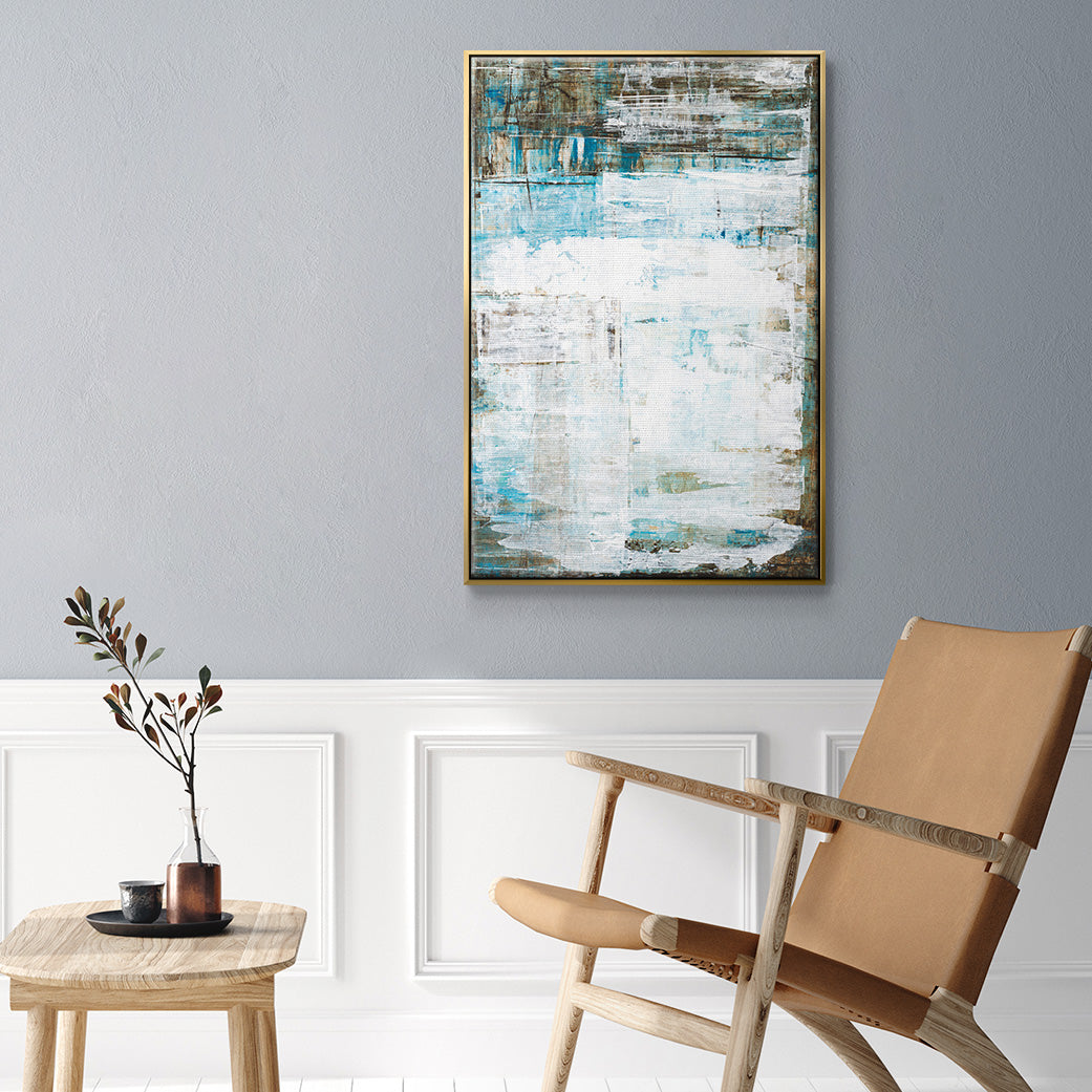 Beach Glass - Floater Framed Canvas Print