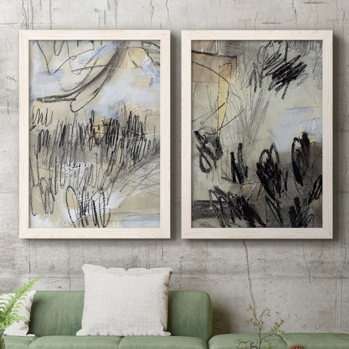 Masked Notes III - Barnwood Framed Canvas Set