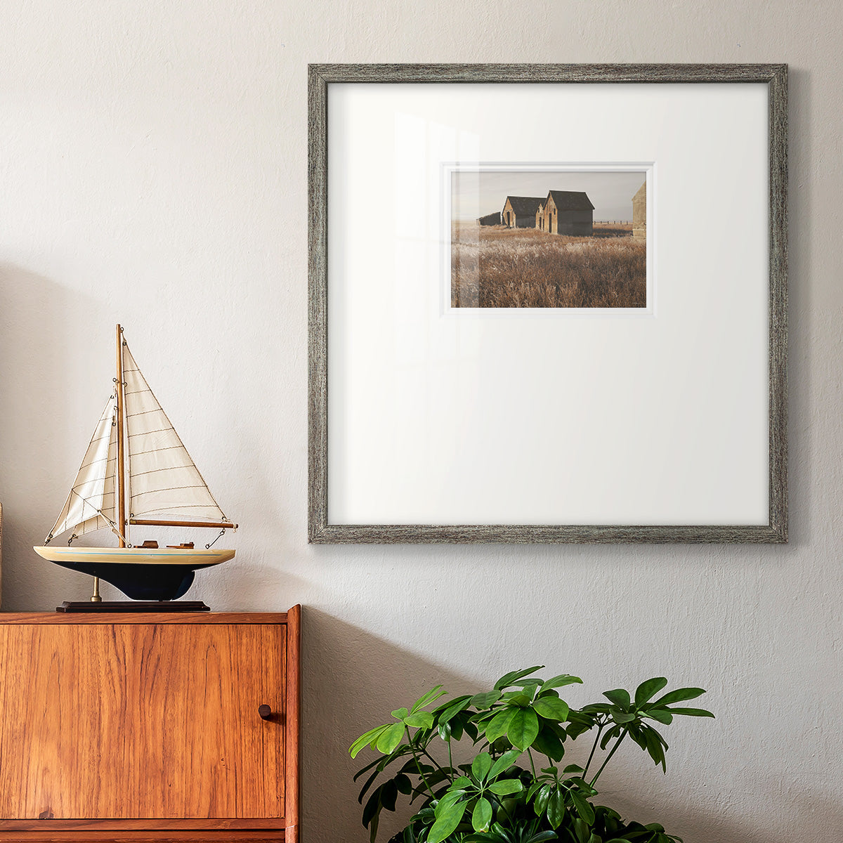 The Old Farm - Double Matboard Framed Print