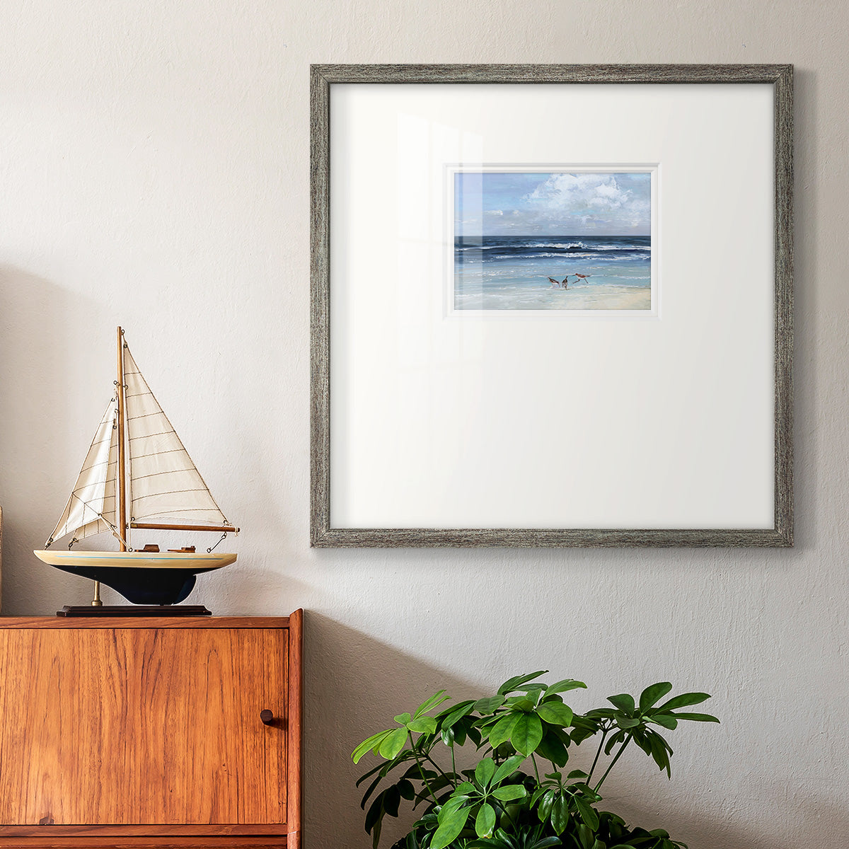 Beach Trio - Double Matboard Framed Print