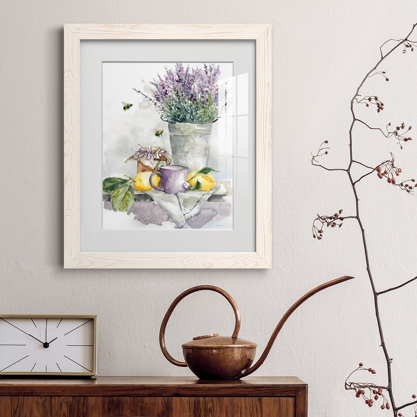 Lavender Lemon and Honey Tea - Barnwood Framed Art Print