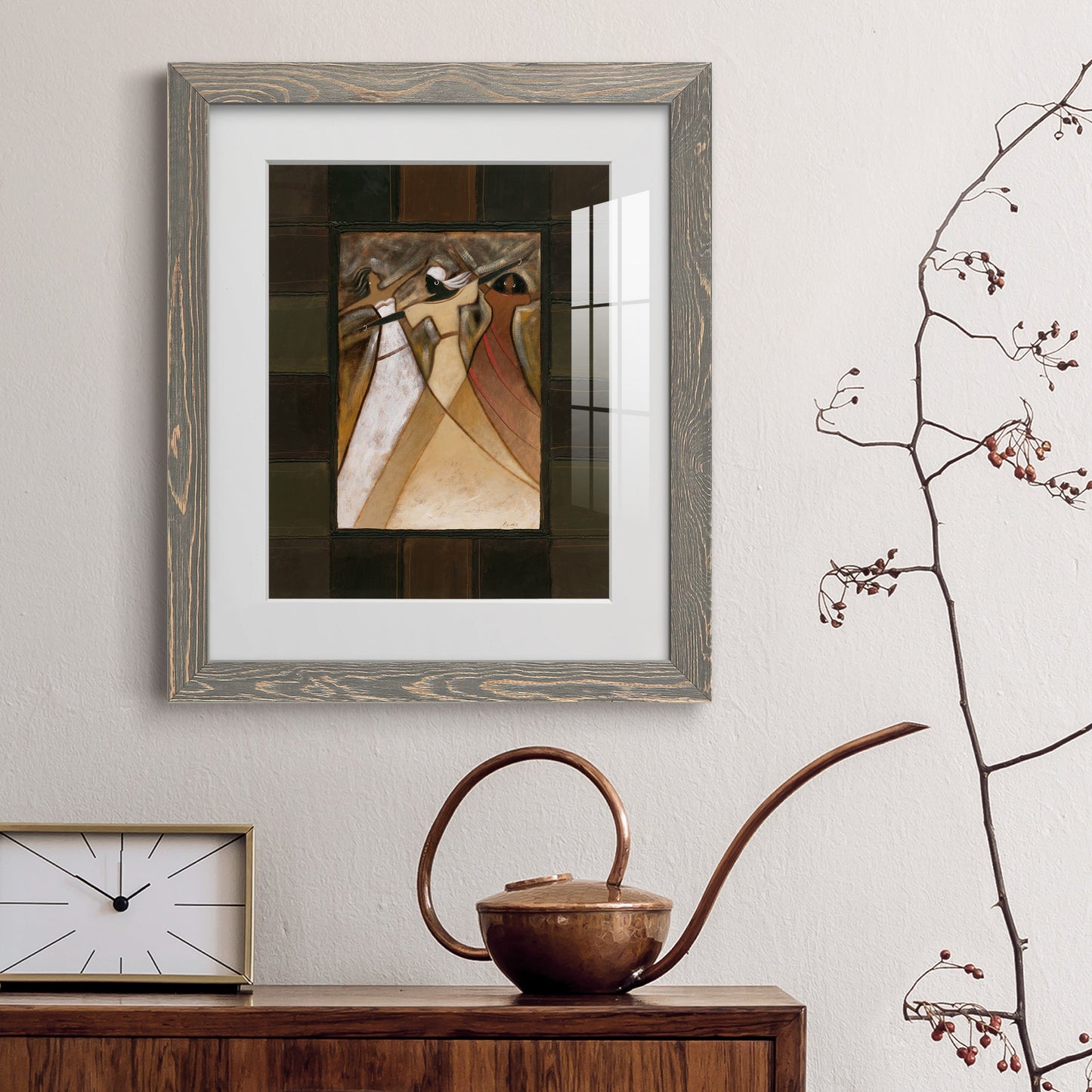 Divine Grace I - Barnwood Framed Art Print