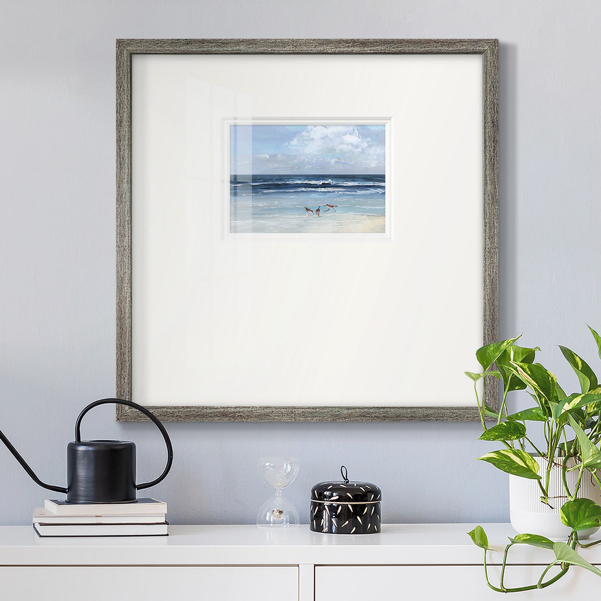 Beach Trio - Double Matboard Framed Print