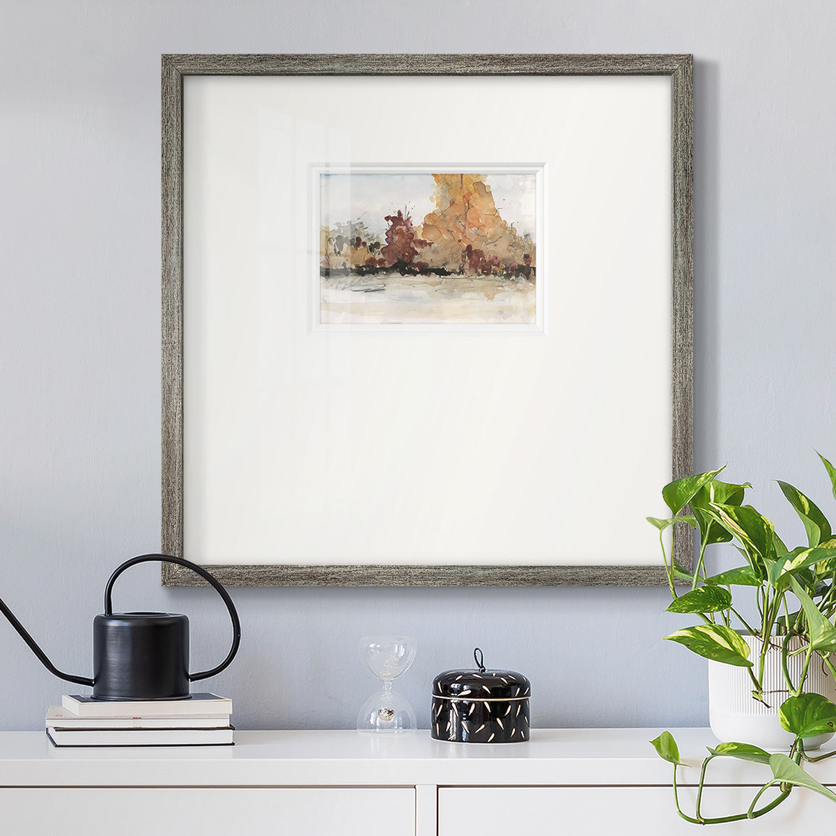 The Autumn View II - Double Matboard Framed Print
