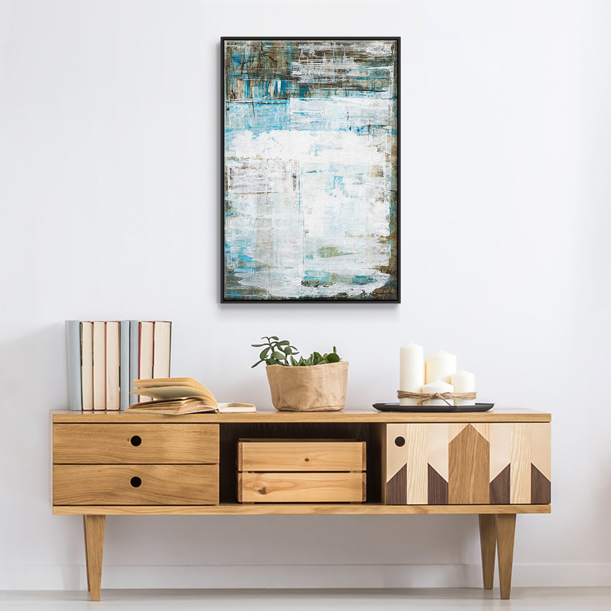 Beach Glass - Floater Framed Canvas Print