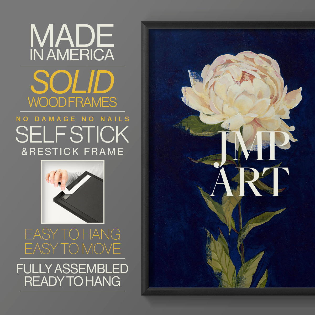 Pretty as a Peony I - Restickable Framed Art Print