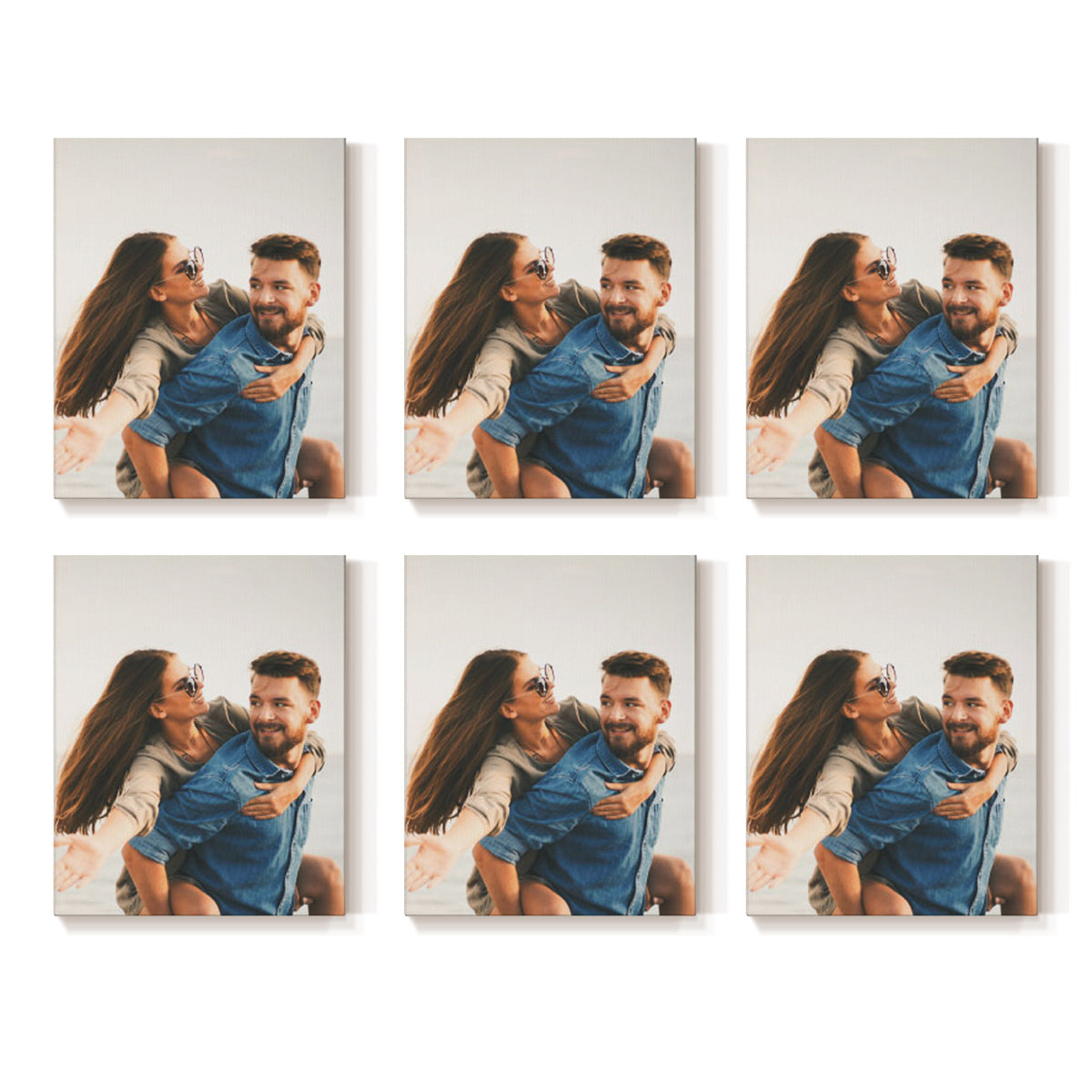 Set of 6 Restickable Custom Framed Photos - 8" x 10"