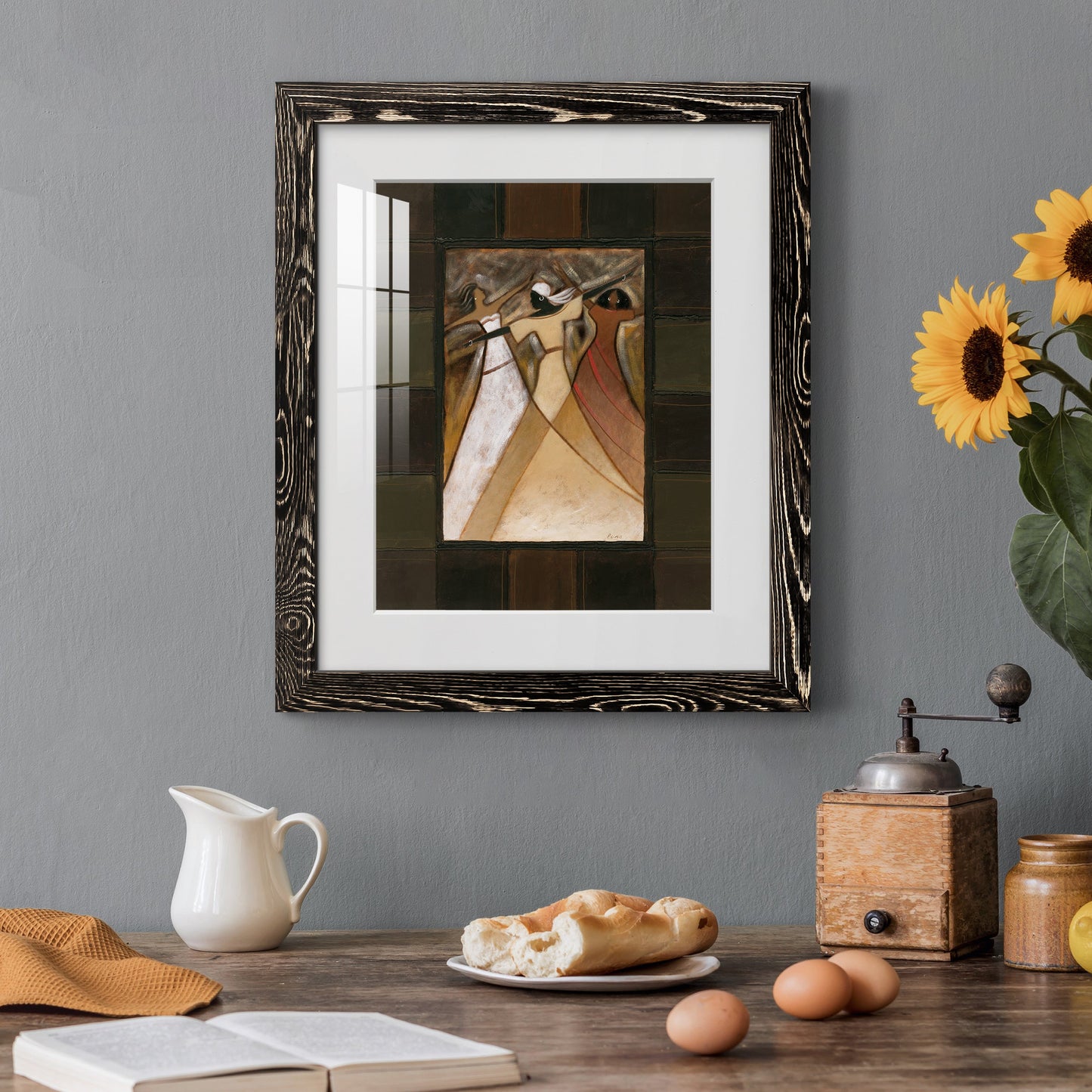 Divine Grace I - Barnwood Framed Art Print