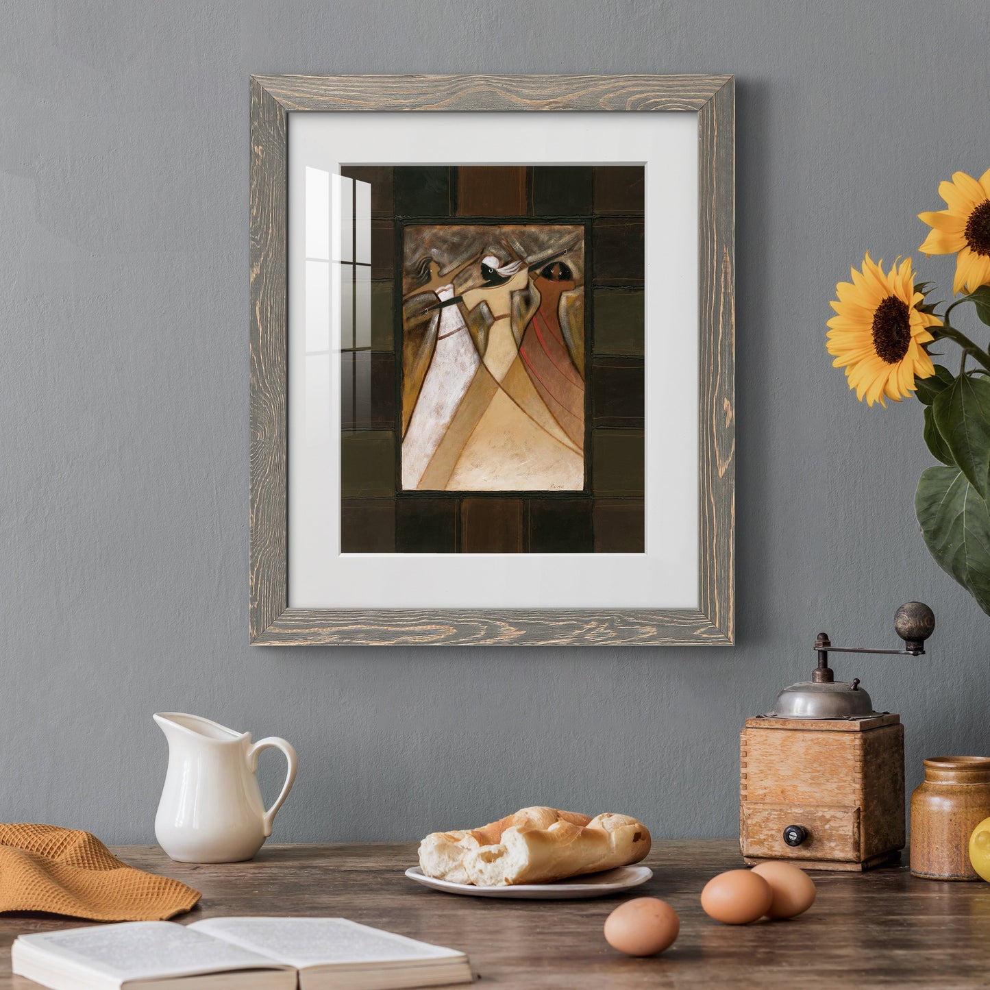 Divine Grace I - Barnwood Framed Art Print