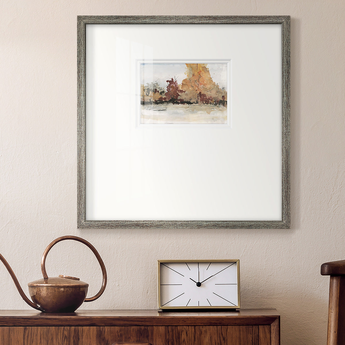 The Autumn View II - Double Matboard Framed Print