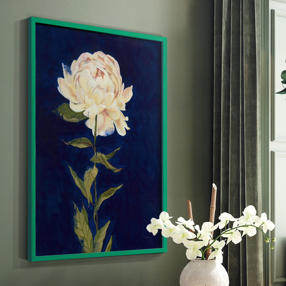 Pretty as a Peony I - Restickable Framed Art Print