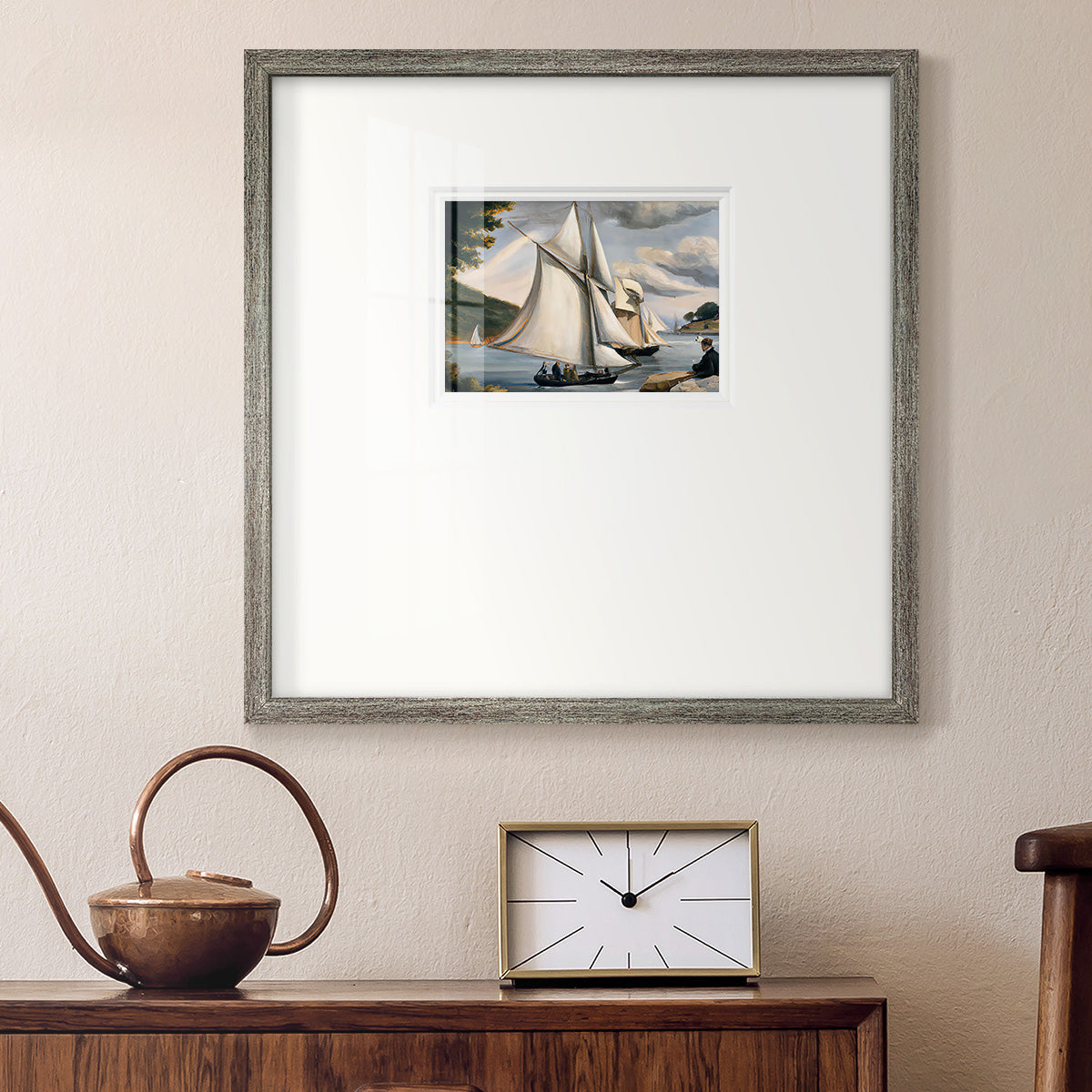 SaRiver Sail - Double Matboard Framed Print