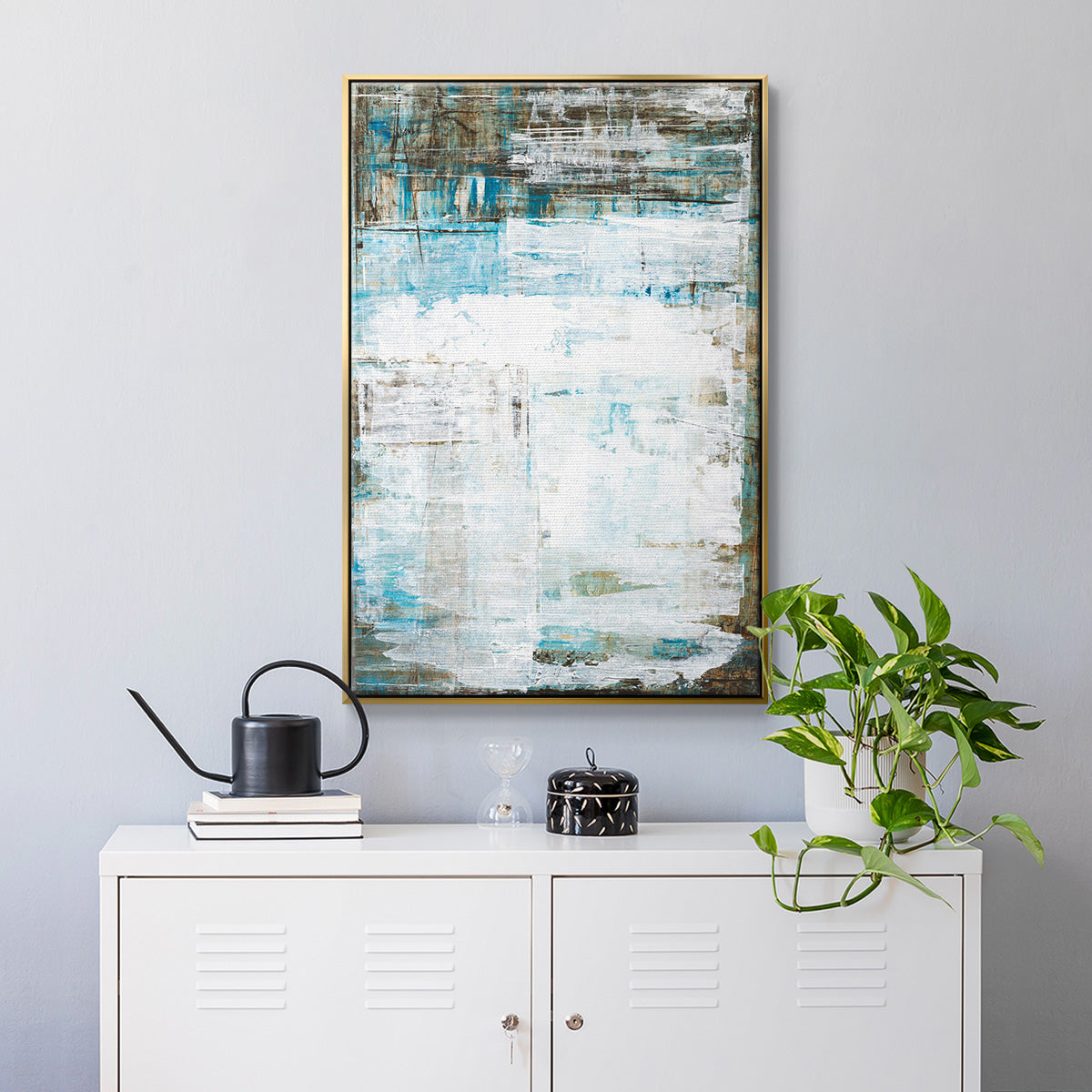 Beach Glass - Floater Framed Canvas Print