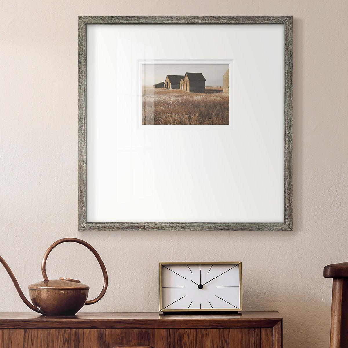 The Old Farm - Double Matboard Framed Print