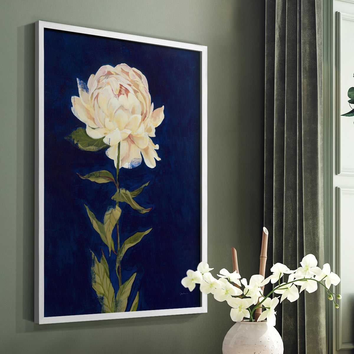 Pretty as a Peony I - Restickable Framed Art Print
