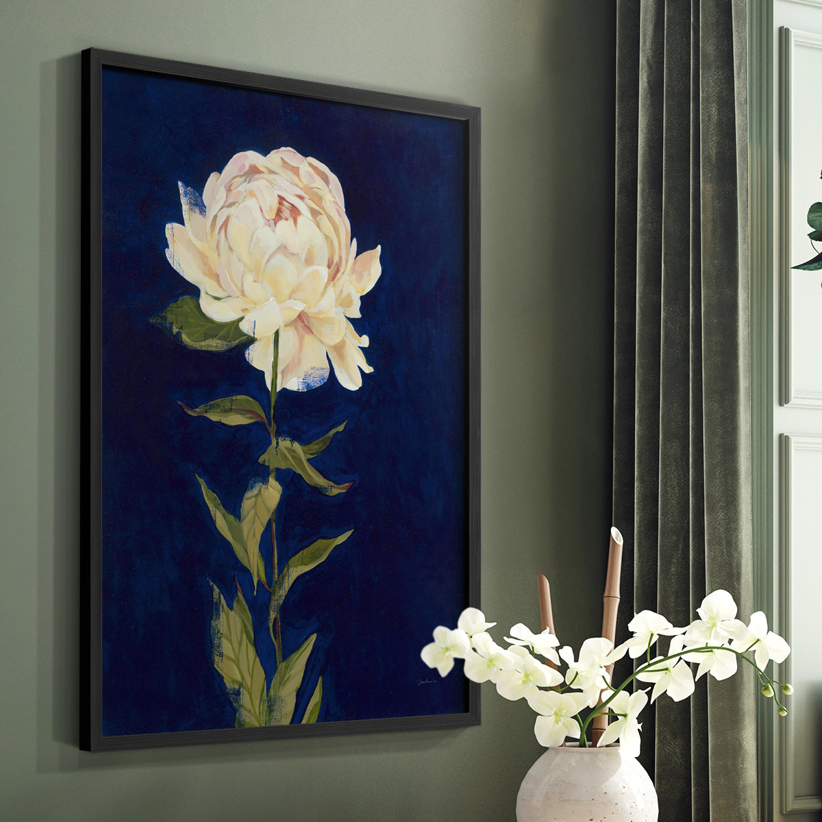 Pretty as a Peony I - Restickable Framed Art Print