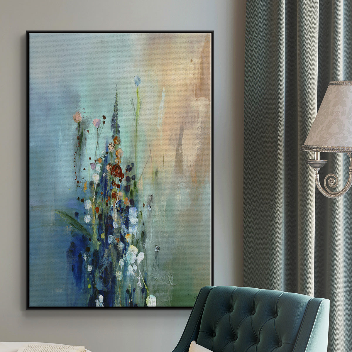 Current Air I - Floater Framed Canvas Print