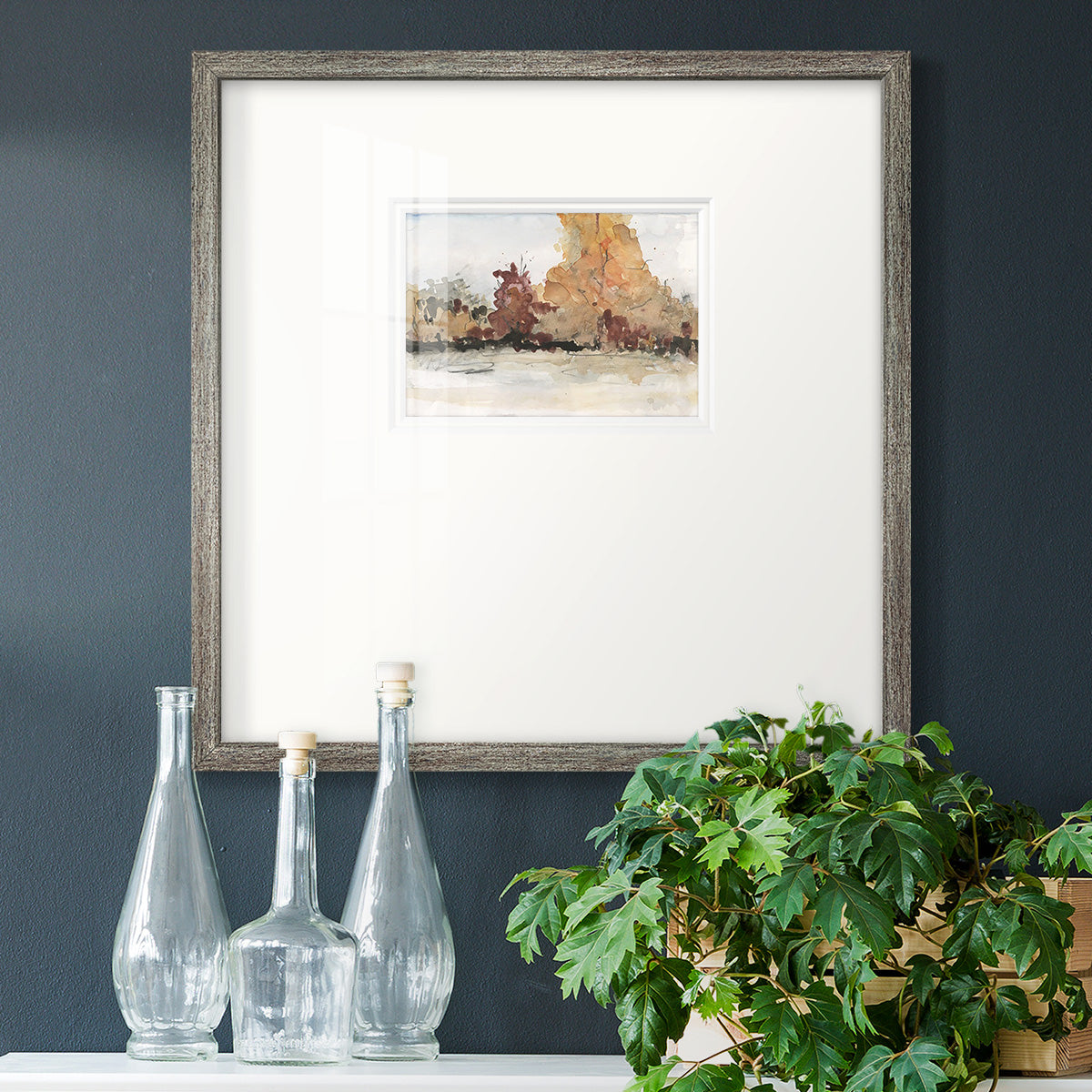 The Autumn View II - Double Matboard Framed Print