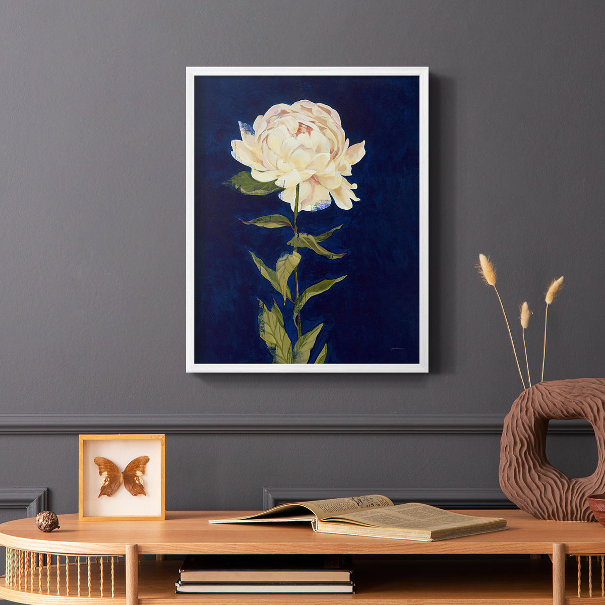 Pretty as a Peony I - Restickable Framed Art Print