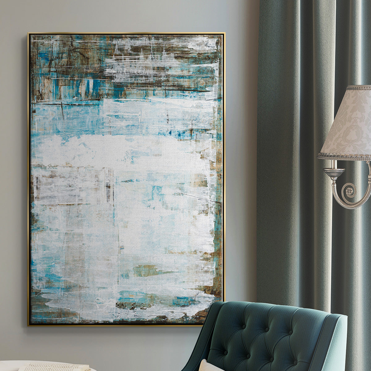 Beach Glass - Floater Framed Canvas Print