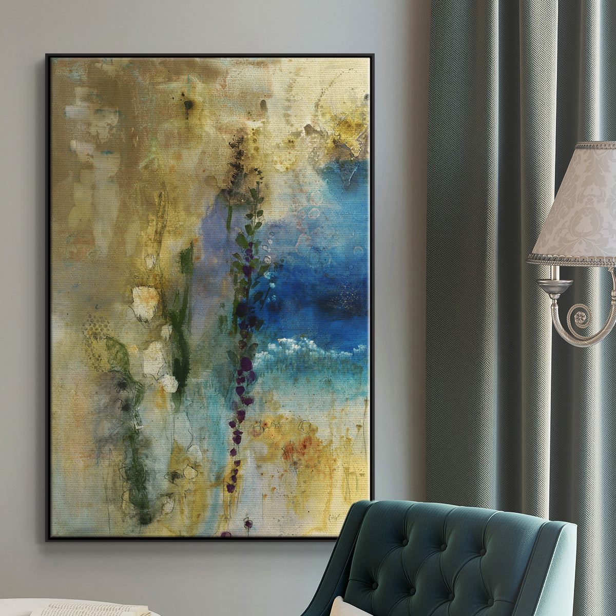 Immerge II - Floater Framed Canvas Print