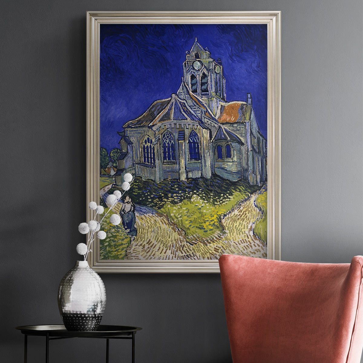 The Church at Auvers - Ornate Framed Canvas Print