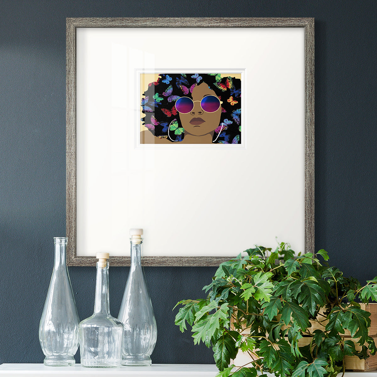 Butterfly Diva I - Double Matboard Framed Print
