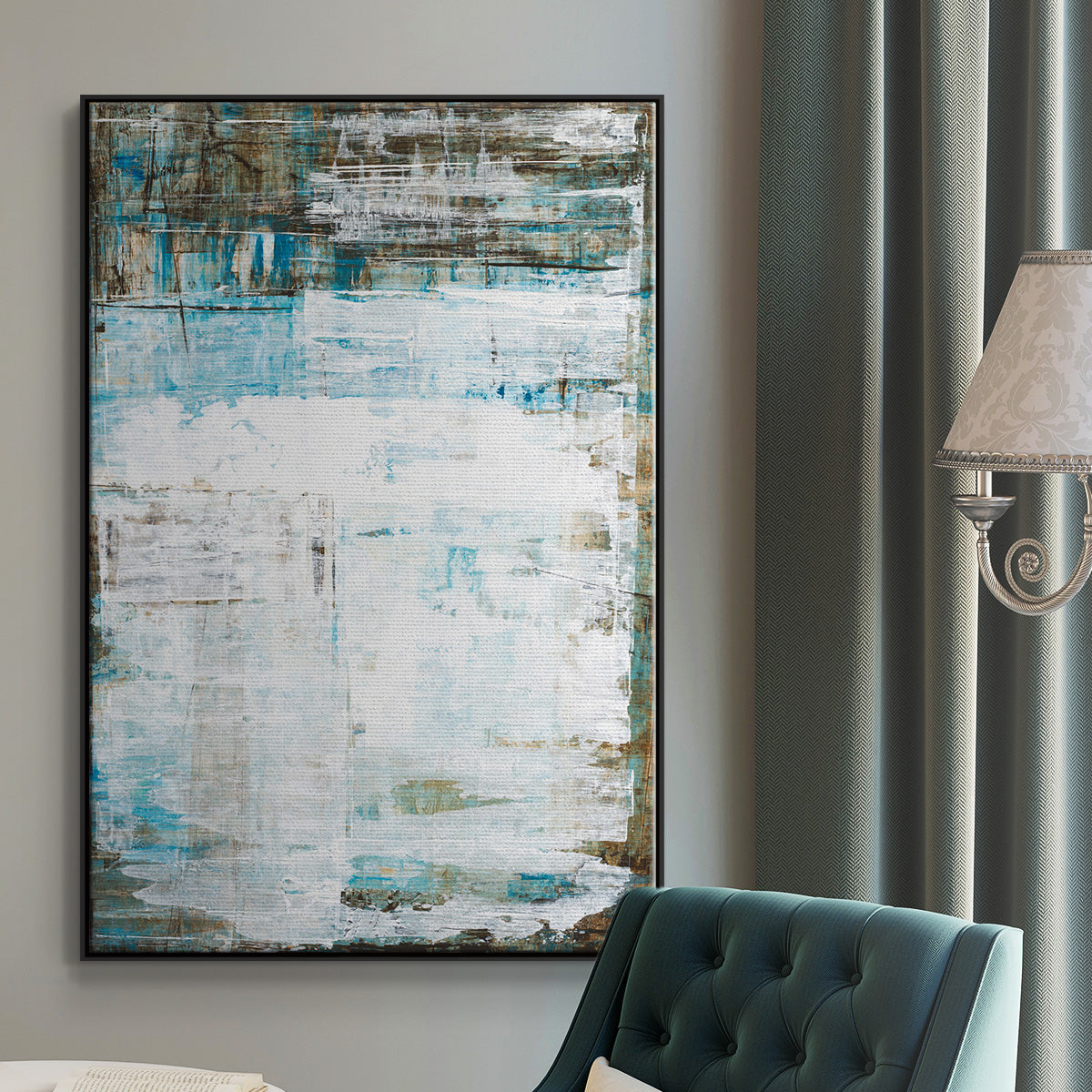 Beach Glass - Floater Framed Canvas Print